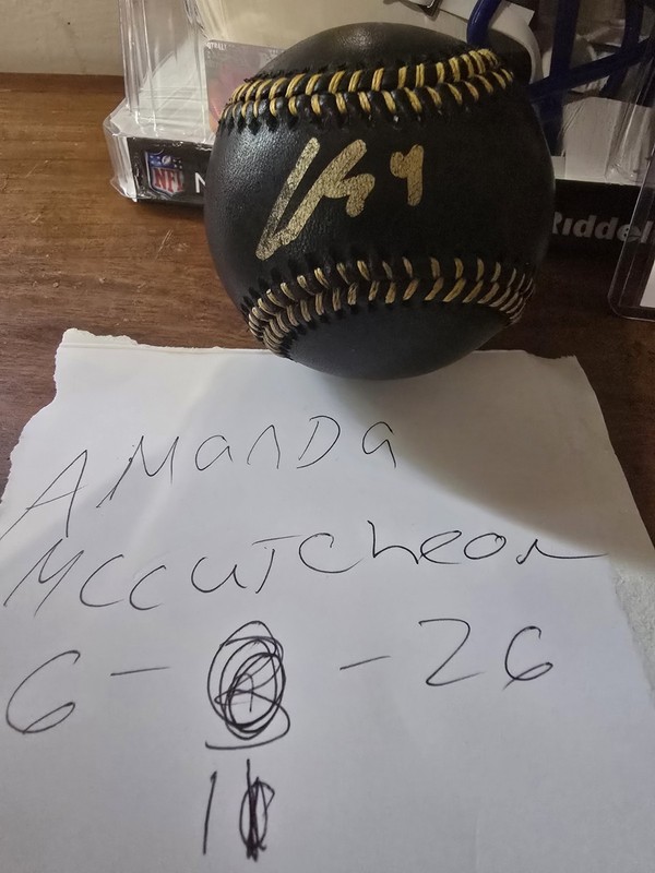 Lawrence Butler Autographed Ball Black And Gold