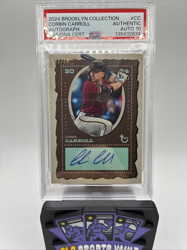 2024 Brooklyn Collection Corbin Carroll (AU), #AC-CC, Autograph On-Card PSA 10