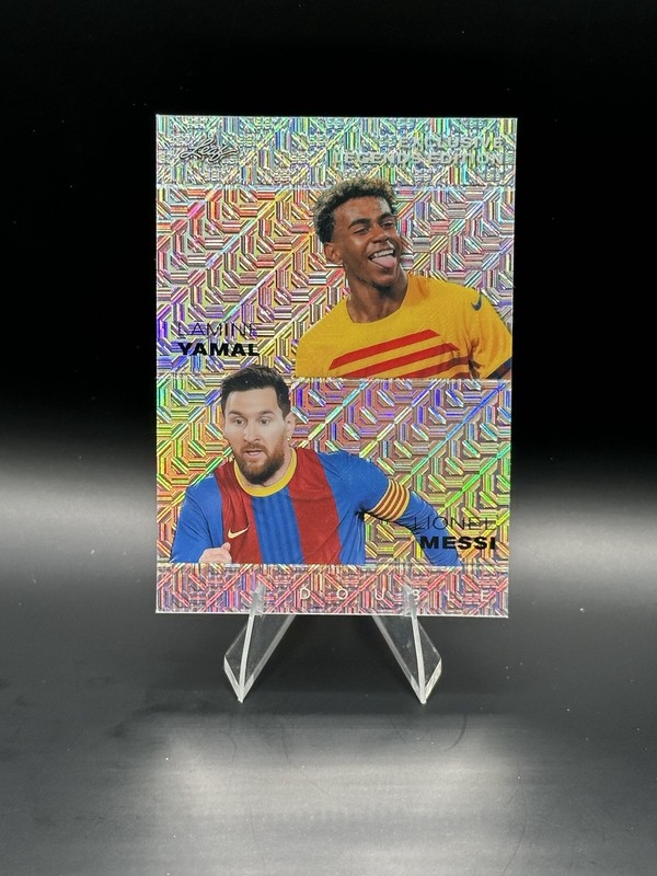 Lionel Messi & Lamine Yamal 2025 Leaf Metal Dual Silver /25 RC