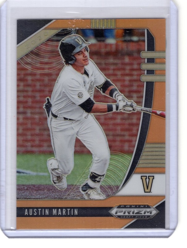 2020 Panini Prizm Draft Picks #PDP5 Austin Martin Neon Orange Prizm #/50