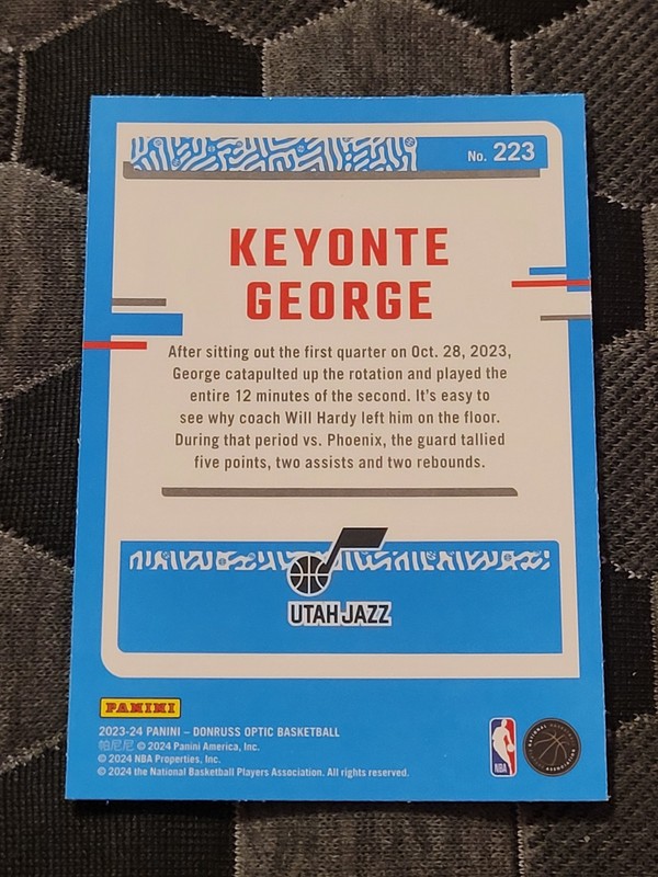 2023-24 Donruss Optic #223 Keyonte George gallery