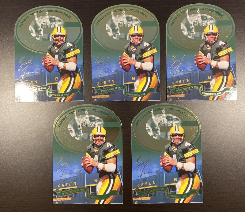 1997 Score Board Brett Favre Commemorative Jumbo (Lot of 5) – Favre #BF4 /4444