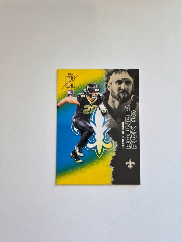 Danny Stutsman – 2025 Topps Signature Class Football RC #184 – Blue & Yellow