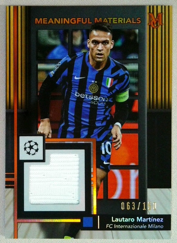 Lautaro Martinez Relic Citrine /150 Inter Milan 2024-25 Topps Museum Meaningful