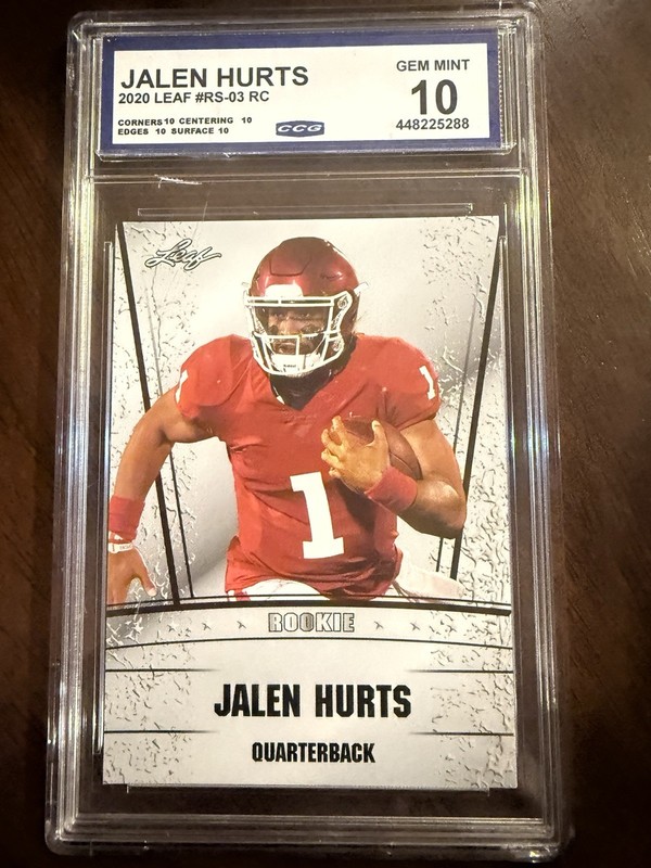 2020 Leaf Draft Silver Rookie Jalen Hurts GEM MINT 10 #RS-03-Alabama
