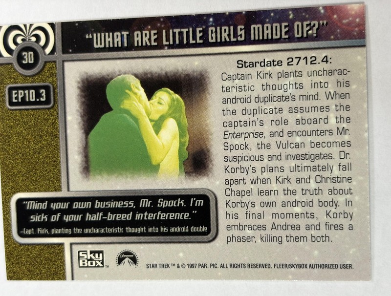 1997 Fleer SkyBox Star Trek What Are Little Girls Made Of? #30 Non-Sport Card NM gallery