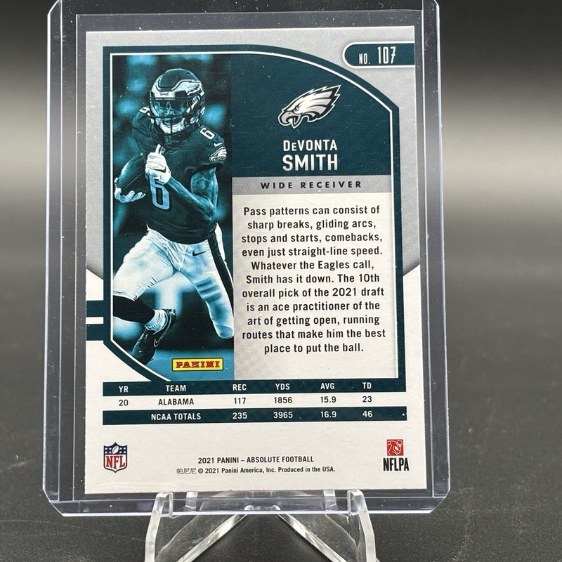 DeVonta Smith 2021 Panini Absolute #107 RC Rookie gallery