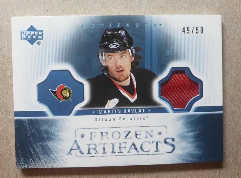 2005-06 Upper Deck Artifacts Martin Havlat Game Used Jersey /50 Ottawa Senators