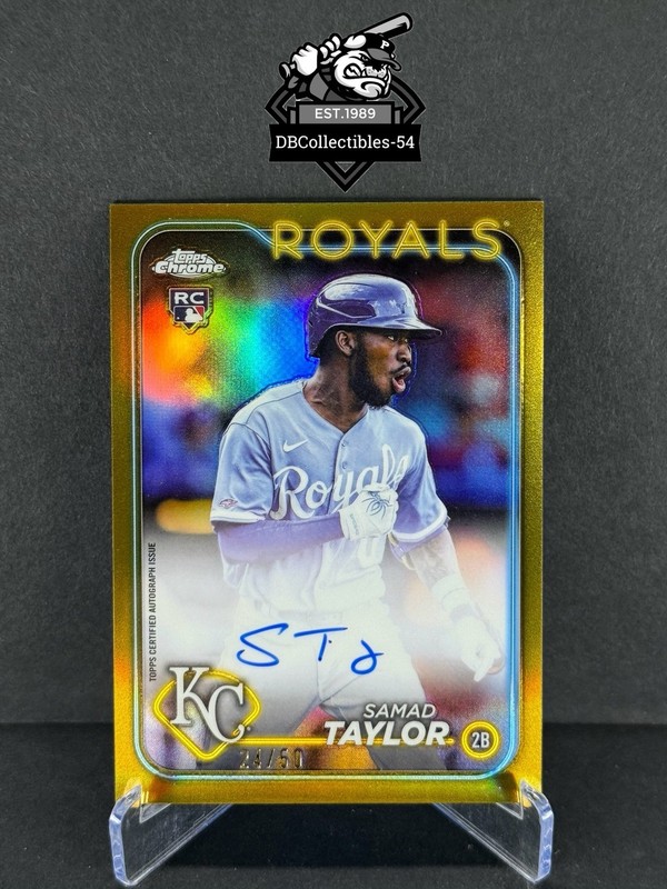 2024 Topps Chrome Samad Taylor True Gold 24/50 RC Kansas City Royals