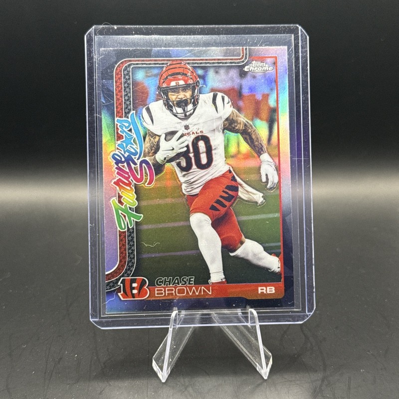 2025 Topps Chrome Future Stars Chase Brown Refractor FS-13 Cincinnati Bengals