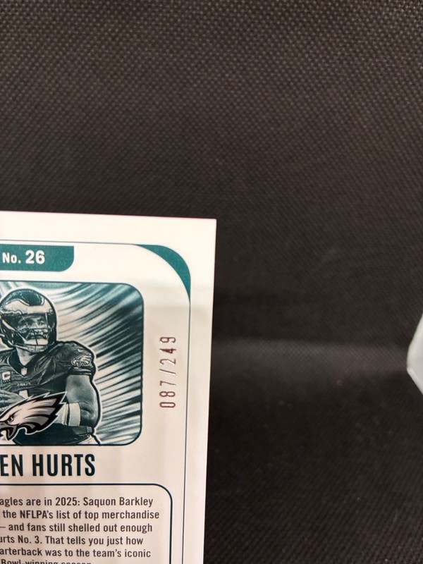 Panini 2025 Phoenix Jalen Hurts /249 Eagles Contours Football gallery