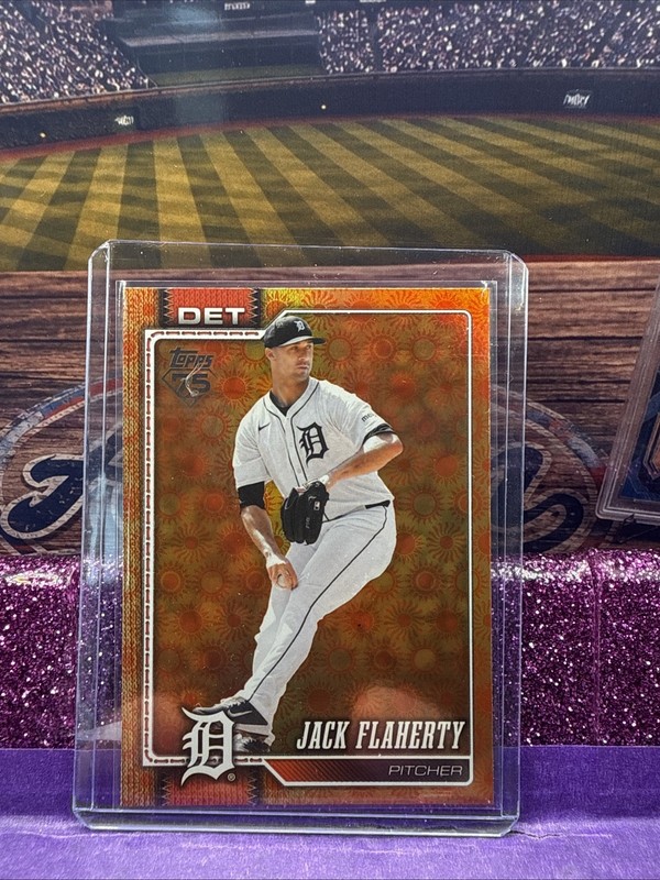 2026 Topps Series 2 Orange “SUN” Holo Foil Parallel #658 Jack Flaherty, Detroit