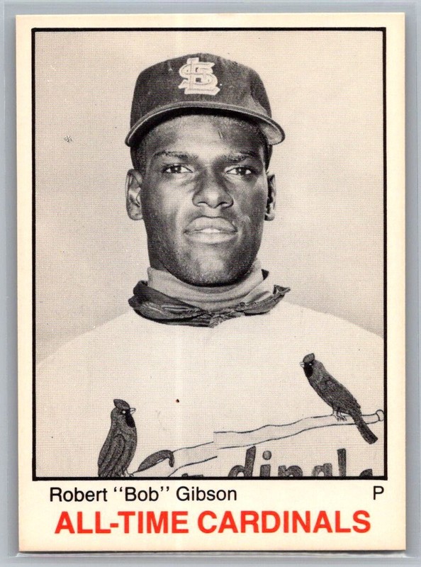 1983 TCMA All-Time St. Louis Cardinals Black Letters #8 Robert “Bob” Gibson
