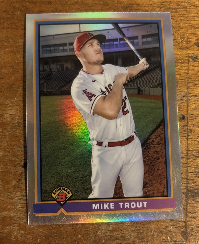 Mike Trout 2021 Bowman Chrome 1991 Throwback Refractor #91B-MT Angels