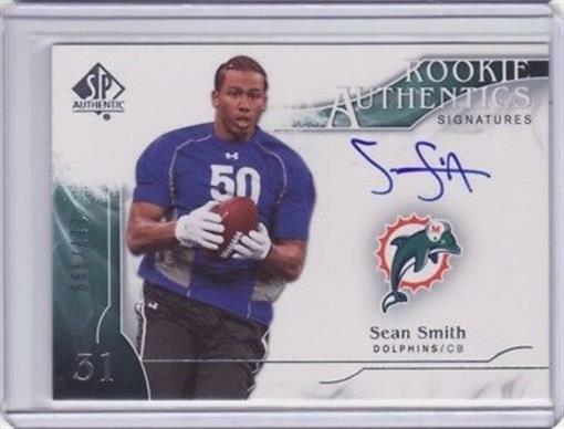 2009 SP Authentic Autograph #329 Sean Smith /999 Auto RC – Flat S/H
