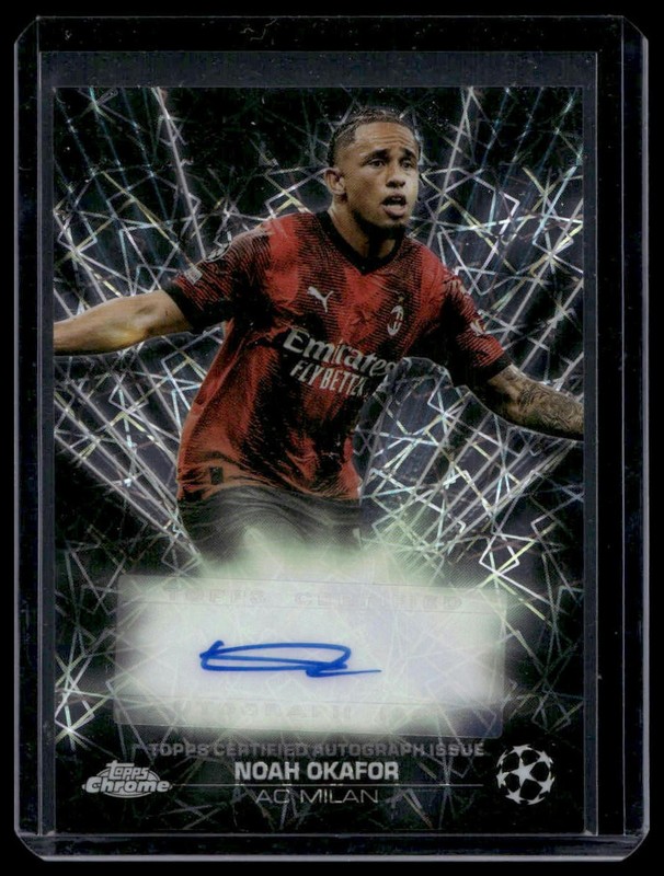 2023-24 Topps Chrome UEFA Noah Okafor Black Lazer Autographs