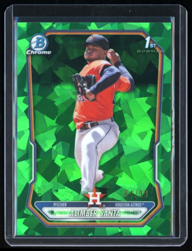 2026 Bowman Sapphire Alimber Santa 84/99 Houston Astros #BCP-30 Green
