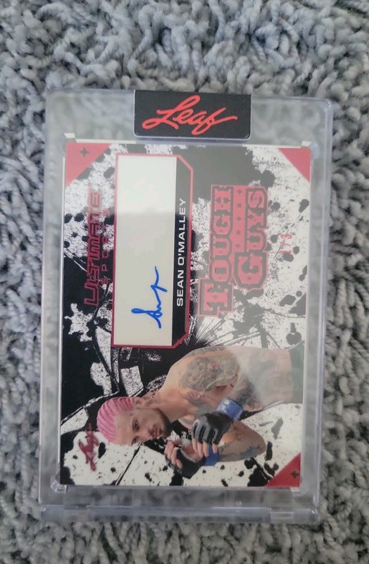 2024 Leaf Ultimate Sports Sean O'Malley Tough Guys Auto Red Serial #d I/3. gallery