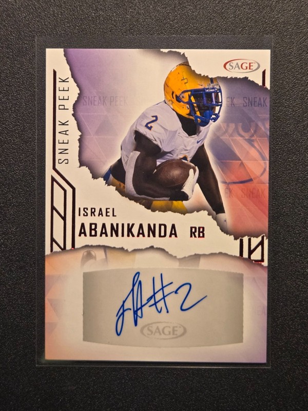 Israel Abanikanda 2023 SAGE Red Sneak Peek Auto #SPA-IA