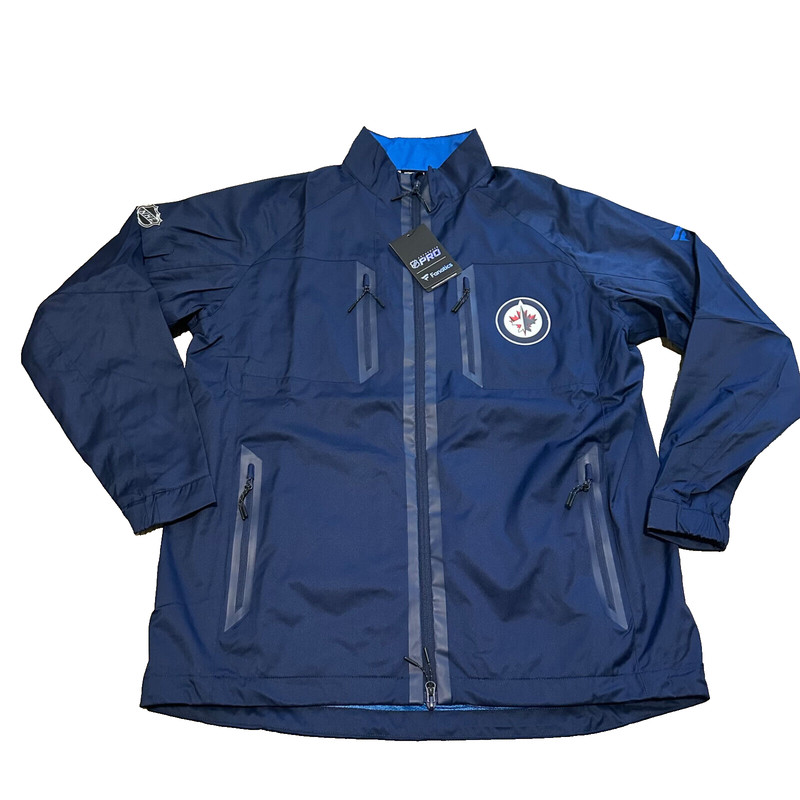 Winnipeg Jets Fanatics Authentic Pro Locker Room Rink Raglan Zip Up Jacket Sz L