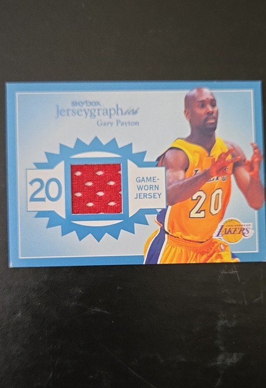 2003-04 Skybox Autographics – Jerseygraphics Gary Payton #J-GP Blue /350 (MEM)