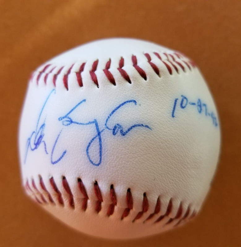 Don Baylor Autographed Baseball - signed 10-27-92 first day as Rockies manager gallery