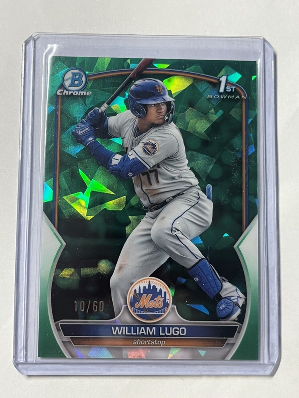 2023 Bowman Chrome Sapphire William Lugo Green Refractor 1st Prospect #/60