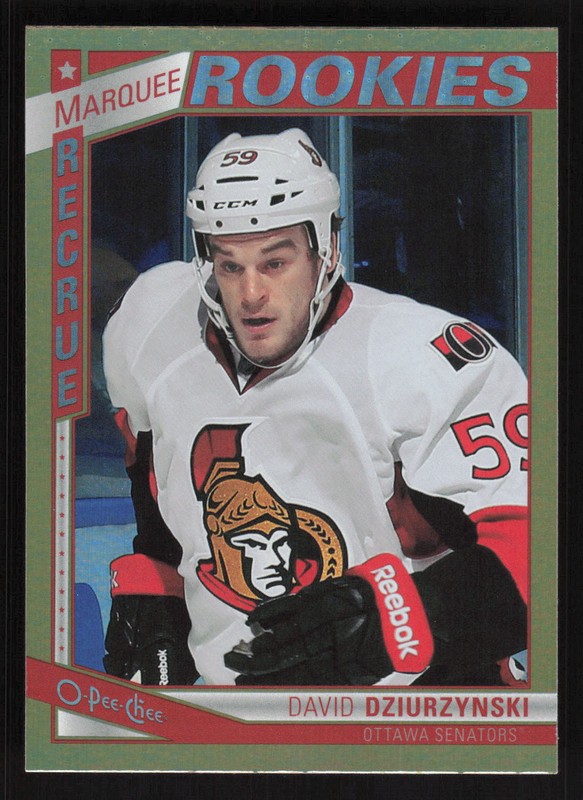 2013-14 O-Pee-Chee #546 David Dziurzynski Rookie Rainbow Foil Card