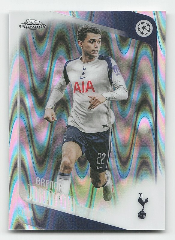 2025-26 Topps Chrome UEFA #18 Brennan Johnson Raywave Refractor
