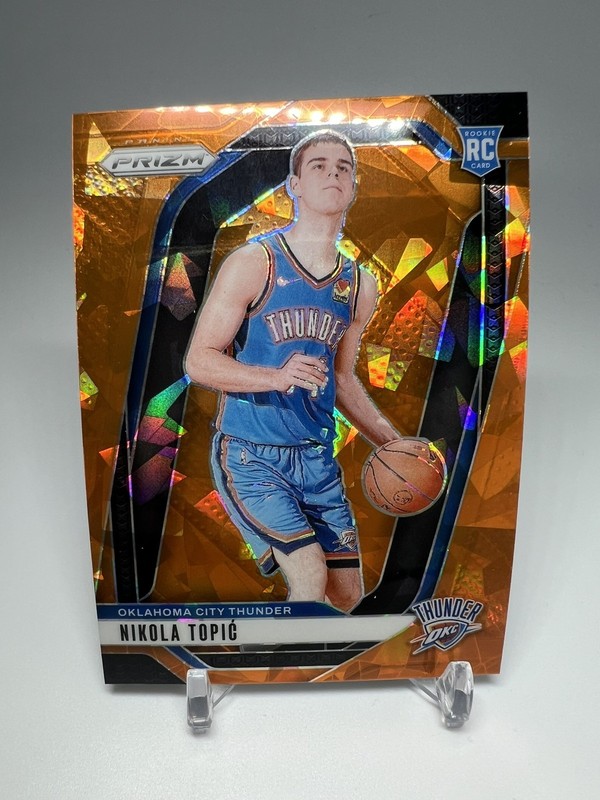Nikola Topic 2024-25 Panini Prizm Orange Ice Rookie #230 Oklahoma City Thunder