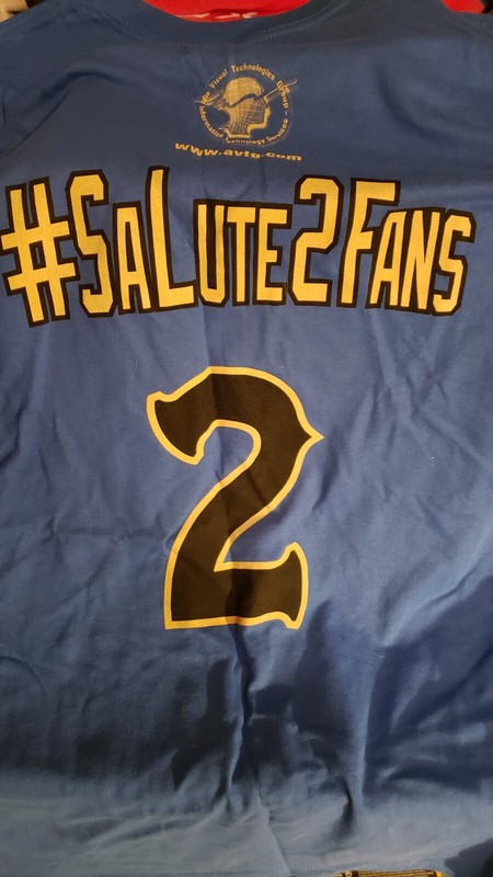 Sugarland Skeeters Shirt Gildan ShortSleeve Blue Men XLarge Salute 2 Fans+koozy
