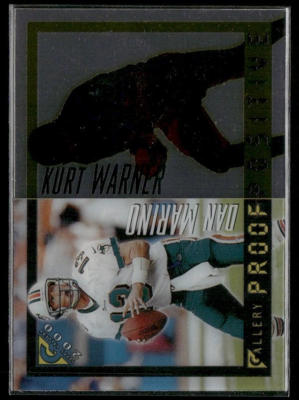 2000 Topps Gallery #P1 Dan Marino / Kurt Warner Proof Positive