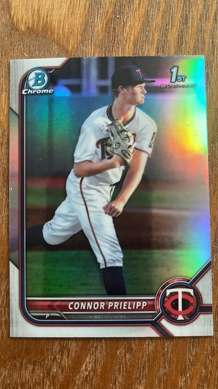 Connor Prielipp 2022 Bowman Draft Chrome Refractor 1st Bowman #BDC-8 Twins RC