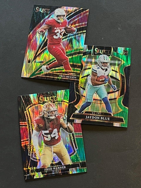 2025 Panini Select Prizm Football Black & Green Shock 1-300 BX018