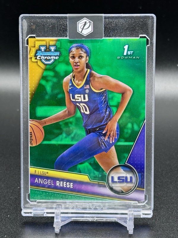 Topps 2023-24 Bowman University Chrome Angel Reese #49 Bowman Briefing 39/99