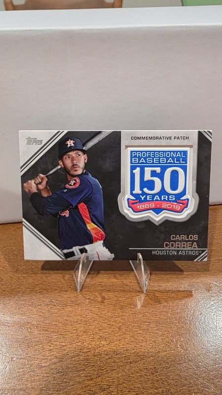 2019 TOPPS SERIES 1 CARLOS CORREA 150 Years Commemorative Patch AMP-CC ASTROS SS