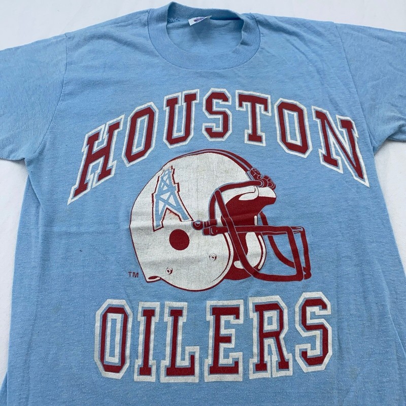 vintage 80s HOUSTON OILERS LOGO 7 T-Shirt Reprint Unisex AN52873