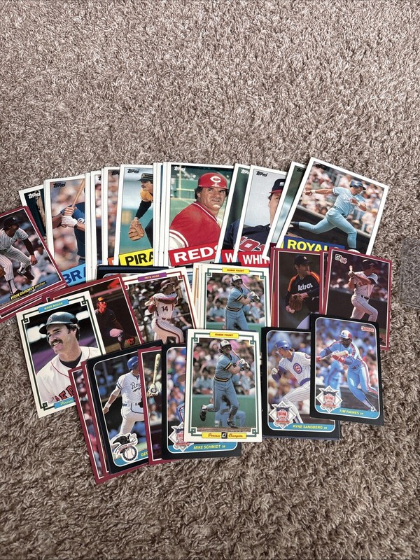 Lot Misc ALL JUMBO OVERSIZED 1984-85 Baseball Brett Ryan Rose Boggs Cards (f8)