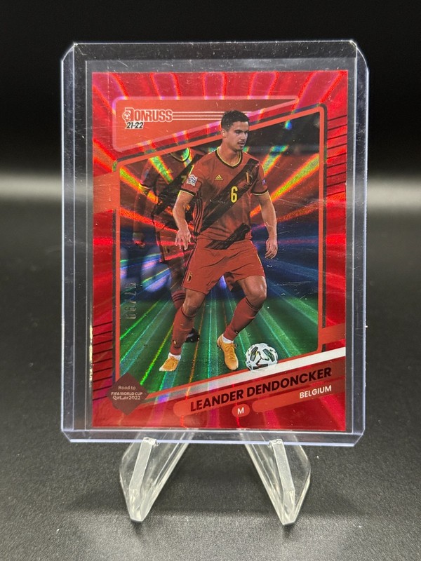 2021-22 Panini Donruss Road to Qatar Leander Dendoncker #126 Holo Red Laser /99