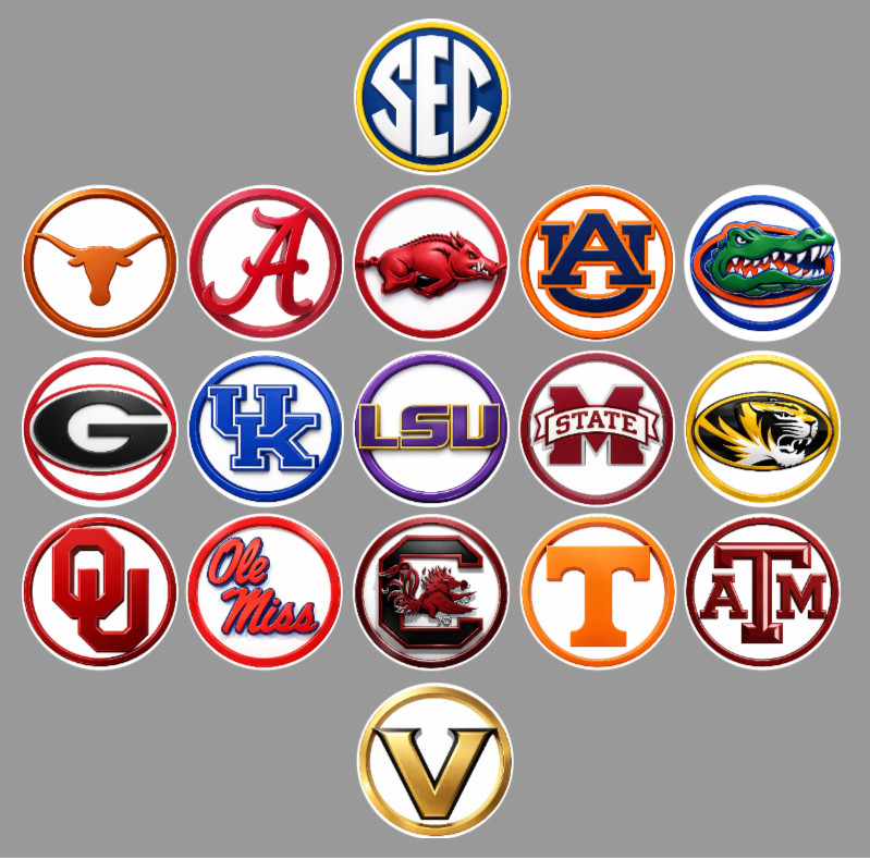 Handmade D1 Collage Hoops Fan Standing 1″ Magnets Conference or All 364 teams