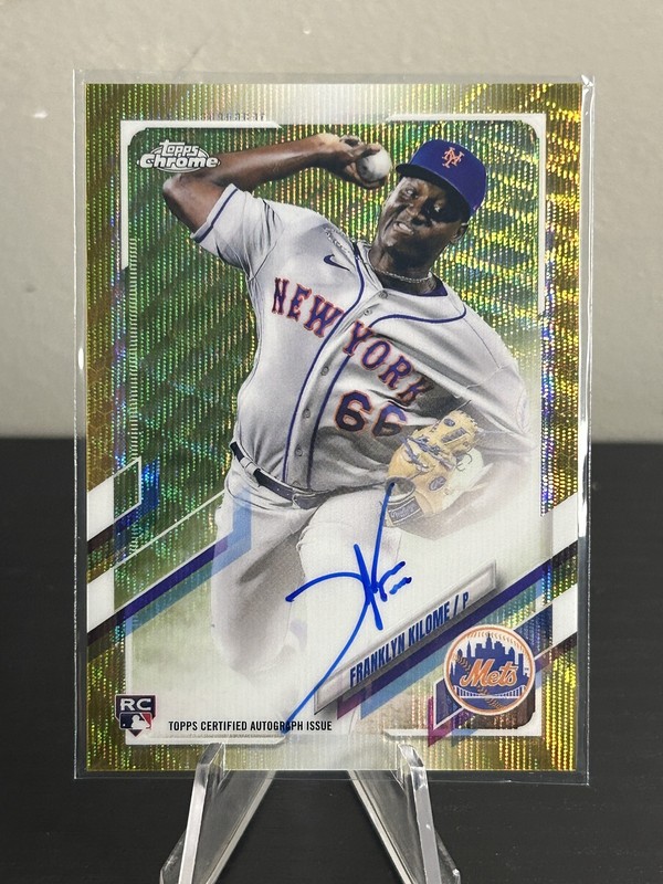2021 Topps Chrome #RA-FK Franklyn Kilome Rookie Auto Gold Refractor #/50