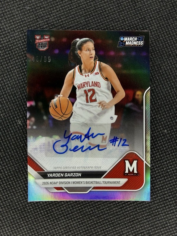 2025-26 Bowman U NOW March Madness Yarden Garzon Auto Rainbow Foil /99!