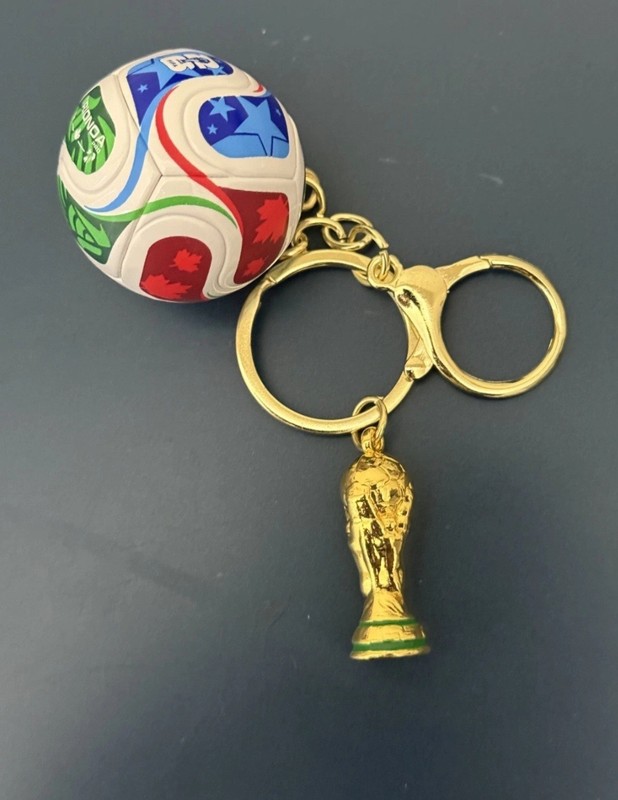 NEW FIFA World Cup 2026 Keychain souvenir + Soccer Bal World Cup Trophy Charm