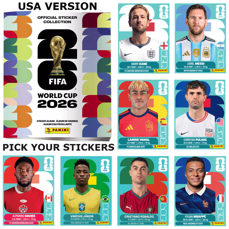 2026 Panini FIFA World Cup Stickers US Edition #ARG1-#PAN20 – Pick Your Stickers