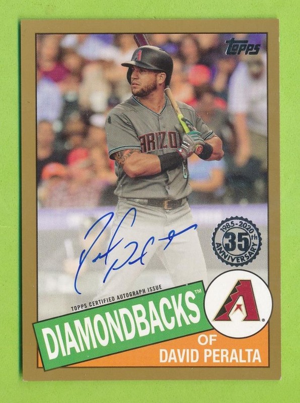 2020 Topps 35th Anniversary Gold Auto David Peralta (85A-DPE) Diamondbacks /50