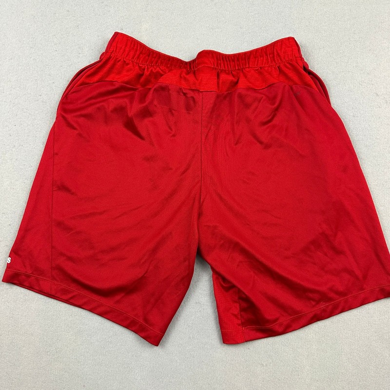 NC State Wolfpack Shorts Men Extra Large Red Solid Adidas NCAA Pockets XL gallery