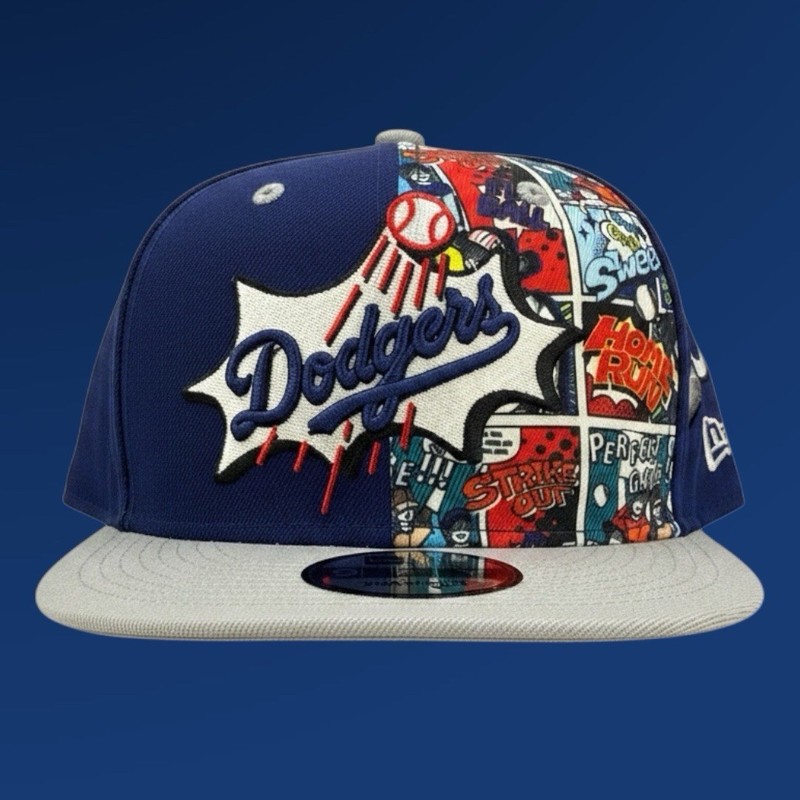 New Era 9FIFTY Los Angeles Dodgers Comic Book Snap Back Hat. One Size Fits Most