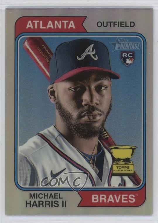2023 Topps Heritage Chrome Refractor /574 Michael Harris II #30 Rookie RC 14ij