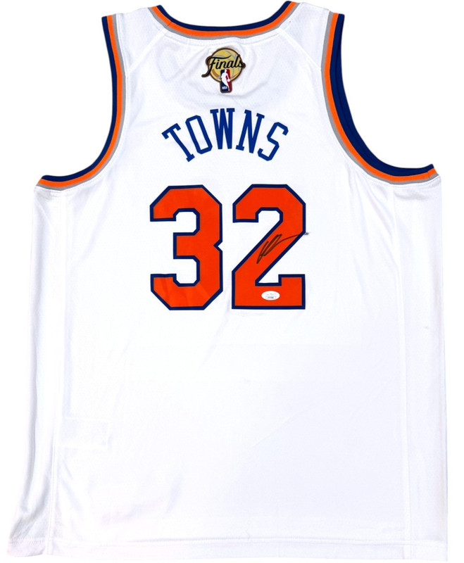 KARL ANTHONY TOWNS SIGNED NEW YORK KNICKS JERSEY NBA FINALS CHAMPIONS JSA