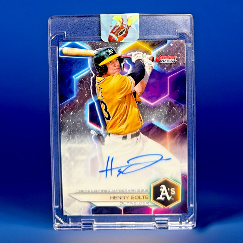 HENRY BOLTE – 2023 BOWMAN’S BEST – BEST OF 2023 – HARD SIGNED AUTO – A’S!